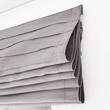 Charger l'image dans la galerie, Vu de profil du store romain magnétique PAOMA plissé et ouvert